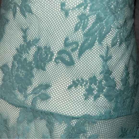 Y2K VS Baby Blue Halter Lace Slip - Picture 6 of 6